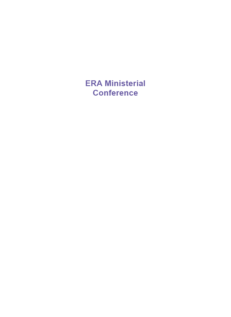 Organigramm - ERA Ministerial Conference