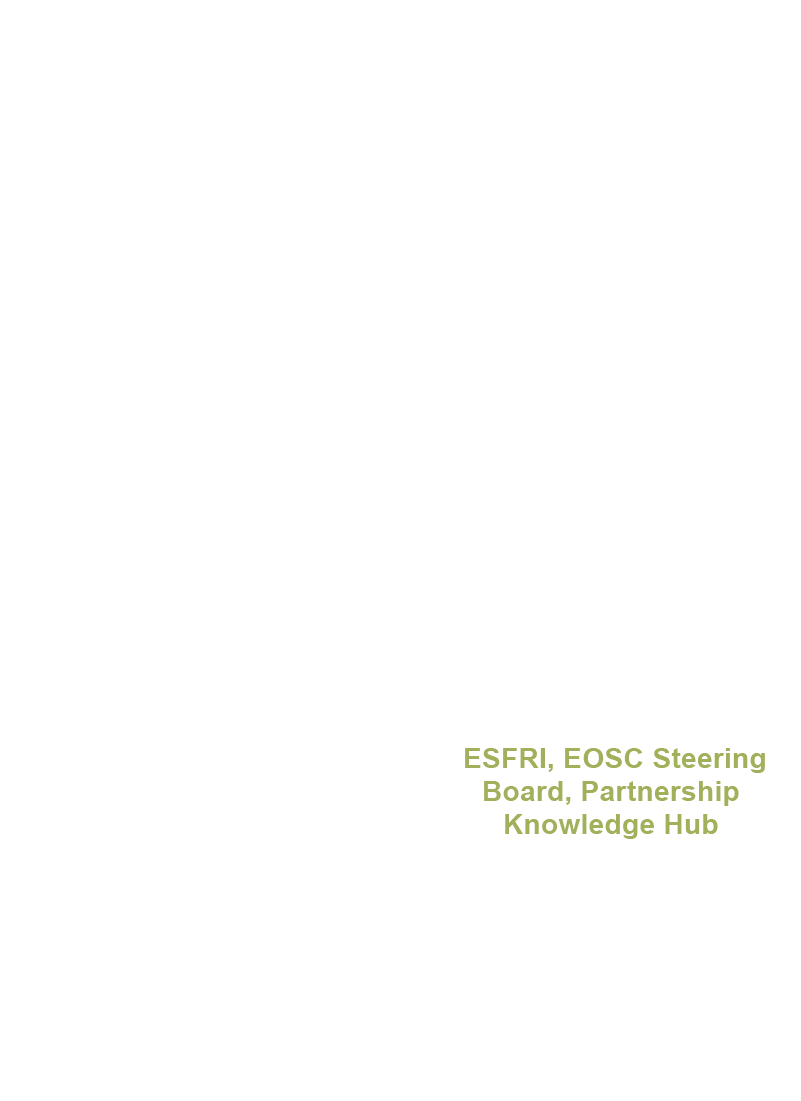 Organigramm - ESFRI, EOSC Steering Board, Partnership Knowledge Hub